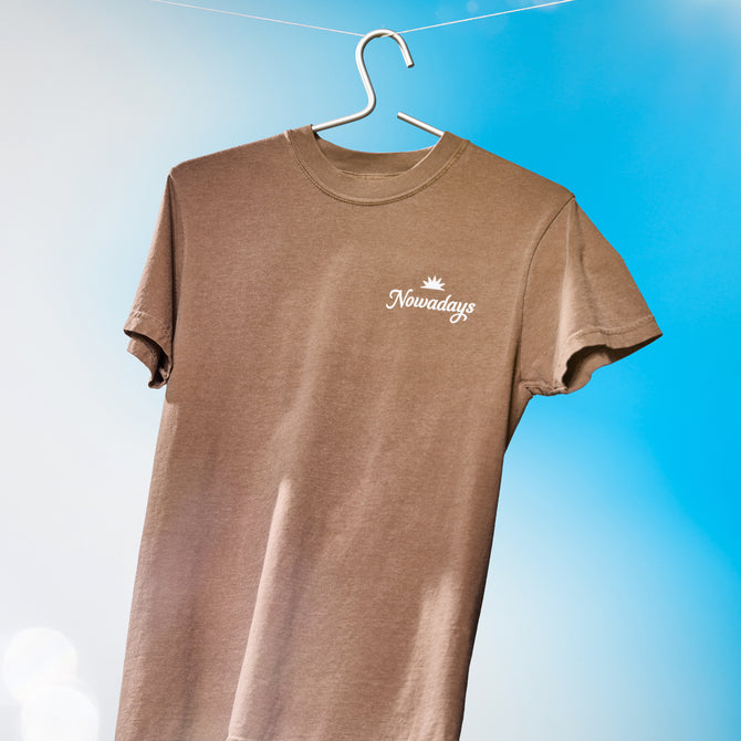 White/Brown Nowadays Wavy T-Shirt
